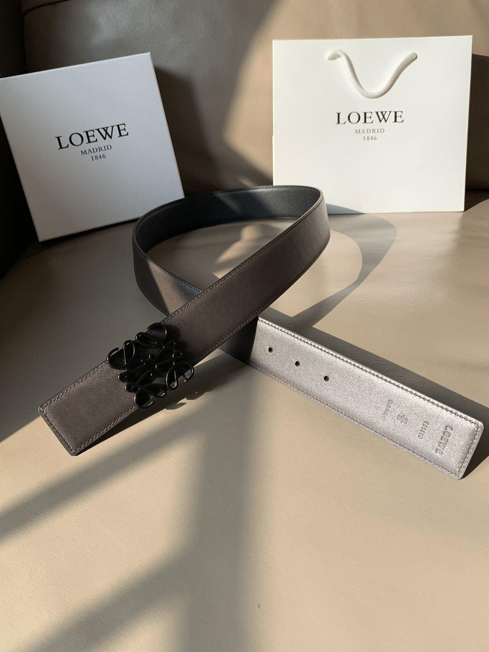 LOEWE 로에베 아나그램 양면 벨트 남녀공용 금장 (폭:40mm)