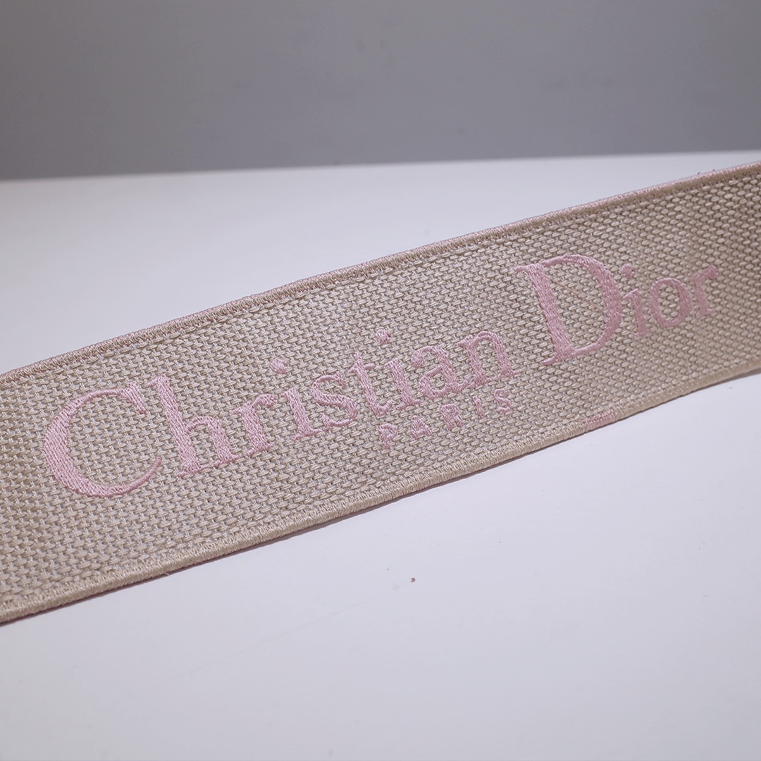 Dior 디올 핑크 Christian Dior 자수 숄더 스트랩