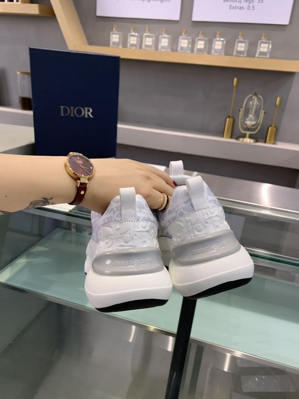 DIOR 디올 Dior Oblique 캔버스 스니커즈