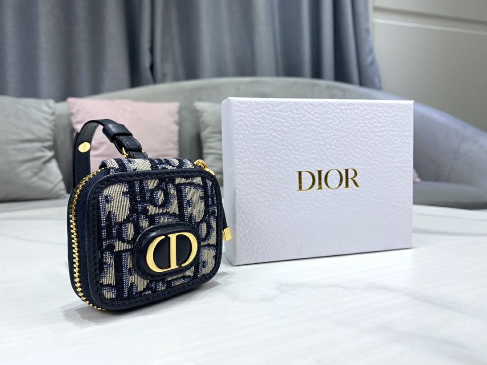 Dior 디올 블루 Dior Oblique 자카드 DIOR OBLIQUE 에어팟 케이스
