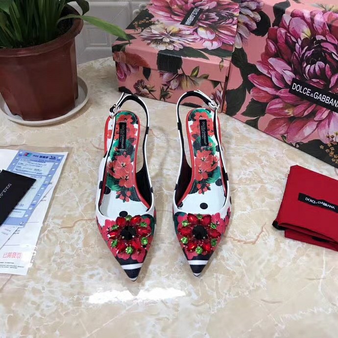 Dolce&Gabbana 돌체 앤 가바나 가죽 펌프스 슬링백 (6.5cm)