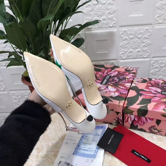 Dolce&Gabbana 돌체 앤 가바나 가죽 펌프스 슬링백 (6.5cm)
