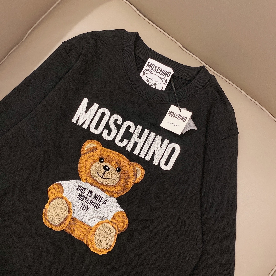 Moschino 모스키노 Teddy Bear 프린트 롱 스웻 셔츠