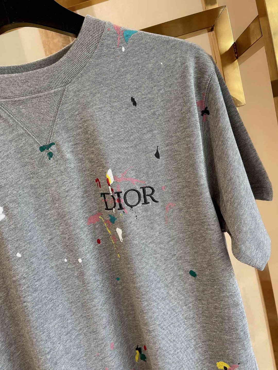 DIOR 디올 옴므 페인트 로고 티셔츠 (색상 2종)