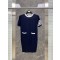 Thom Browne 톰브라운 코튼 헥터 다이애그널 스트라이프 아이콘 쇼트 슬리브 4-바 미니 드레스