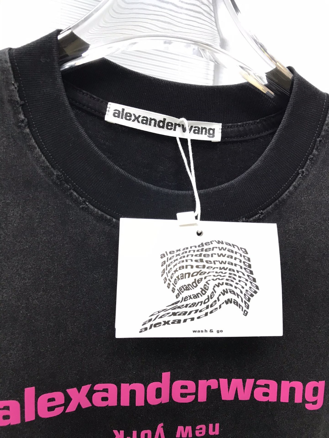 ALEXANDER WANG 알렉산더 왕 워싱 저지 로고 티셔츠 (남녀공용)