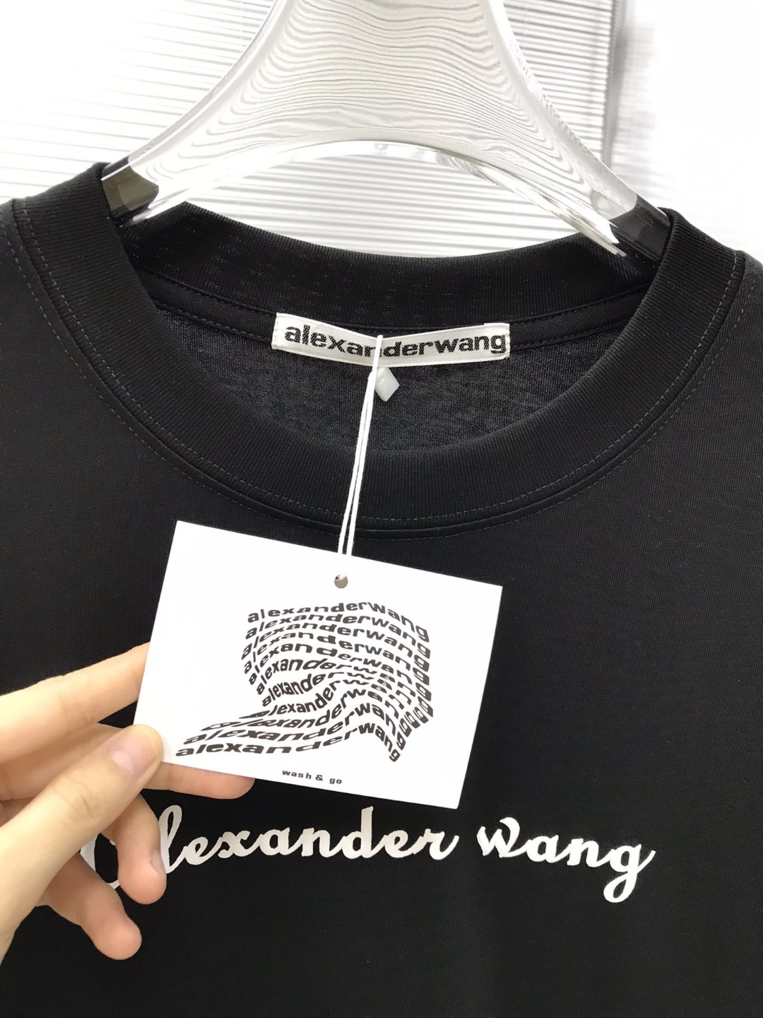 ALEXANDER WANG 알렉산더 왕 코튼 로고 티셔츠 (남녀공용)