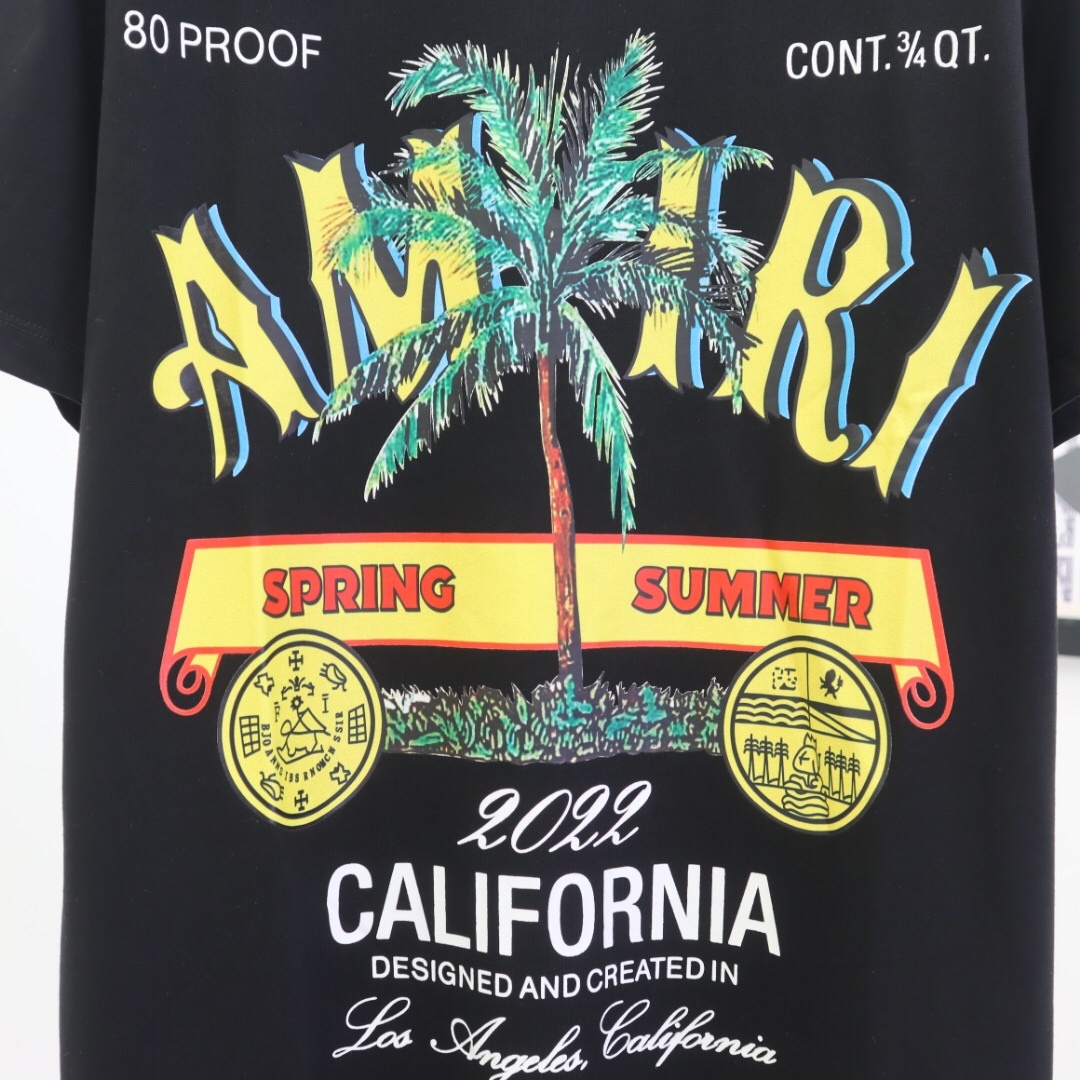 AMIRI 아미리 럼 라벨 캘리포니아 로고 프린트 티셔츠 (공용)