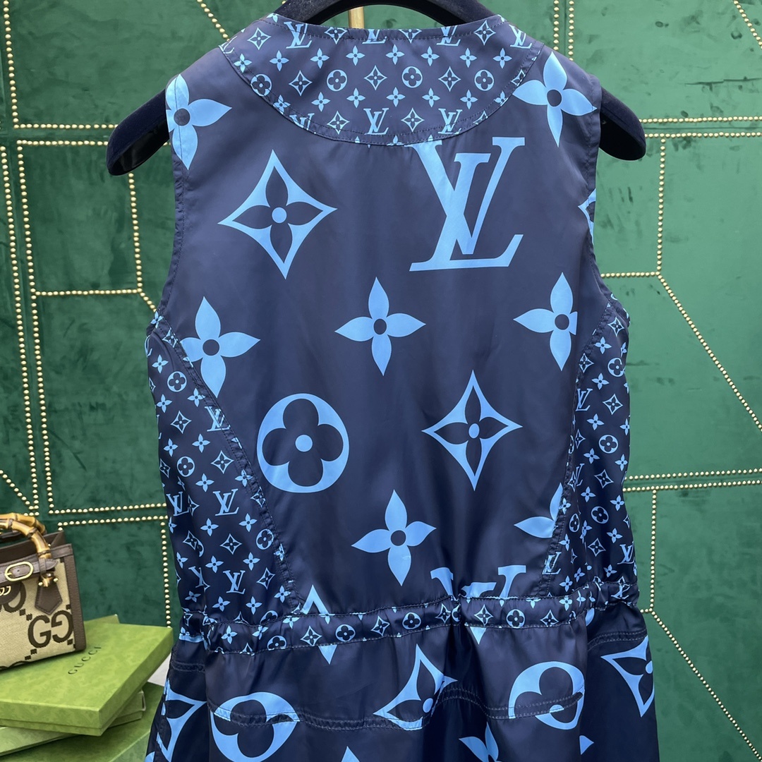 LOUIS VUITTON 루이비통 믹스드 모노그램 실크 드레스