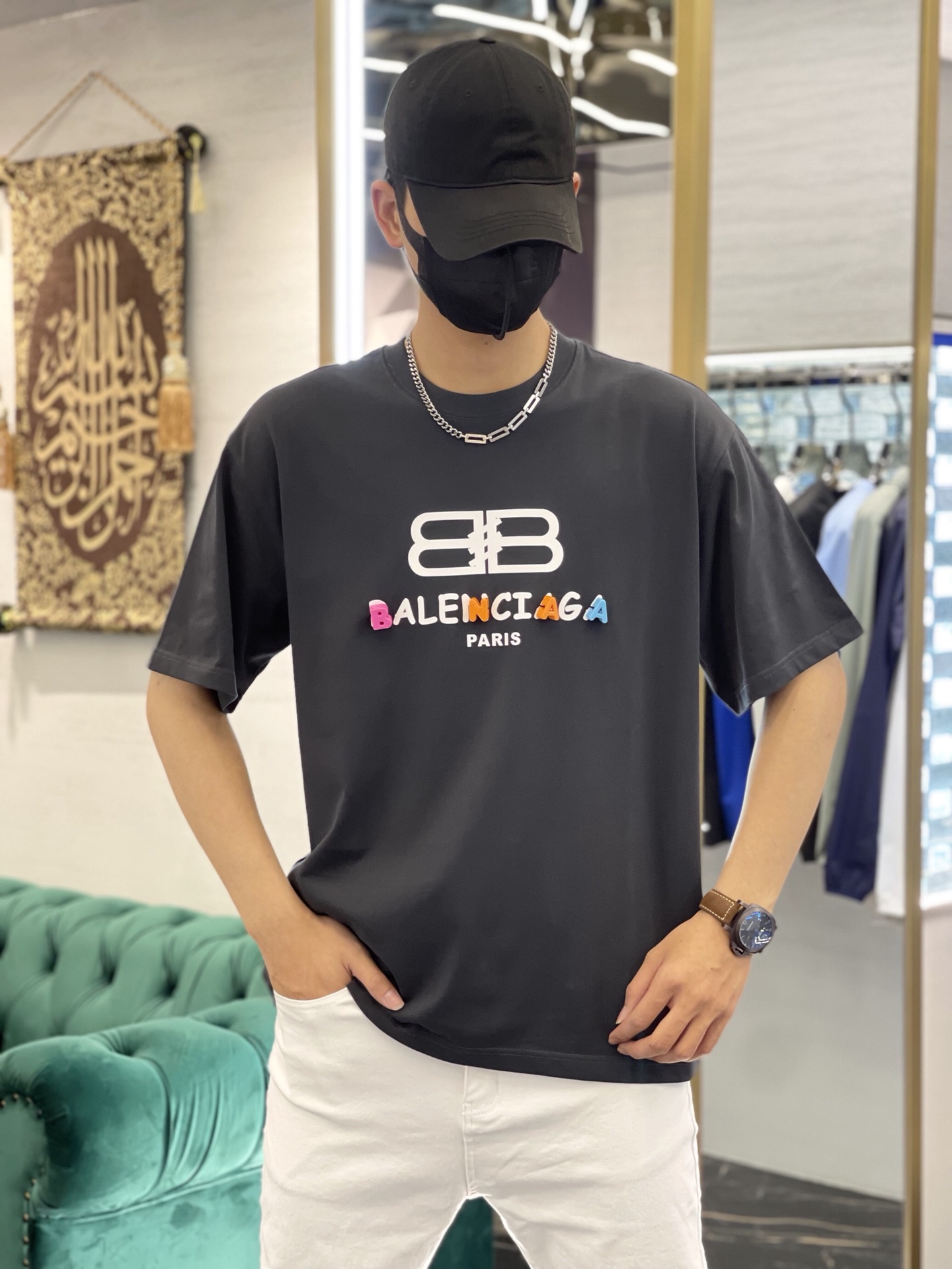 BALENCIAGA 발렌시아가 로고 티셔츠 (공용)